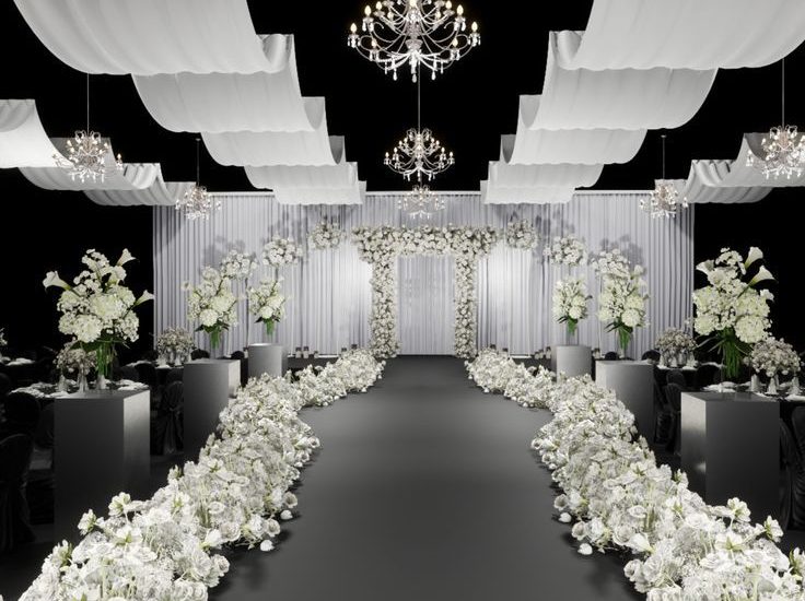Inspirasi Pernikahan Tema Black and White yang Elegan dan Timeless